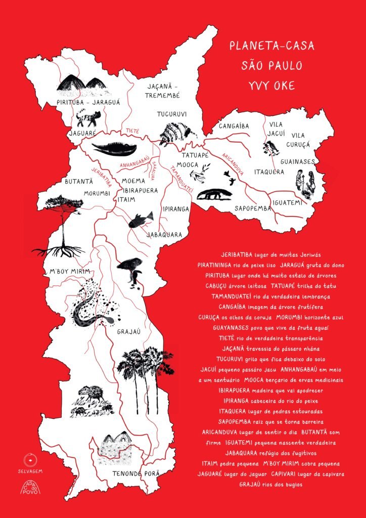 Mapa de São Paulo - Escola Viva Guarani - Planeta Casa - Yvy Oke